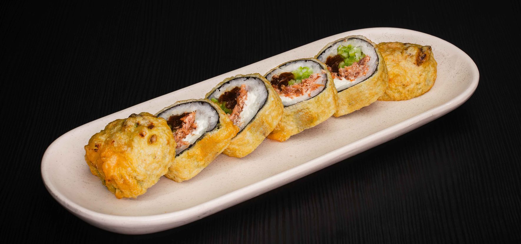 Futomaki Tempura pieczony losos